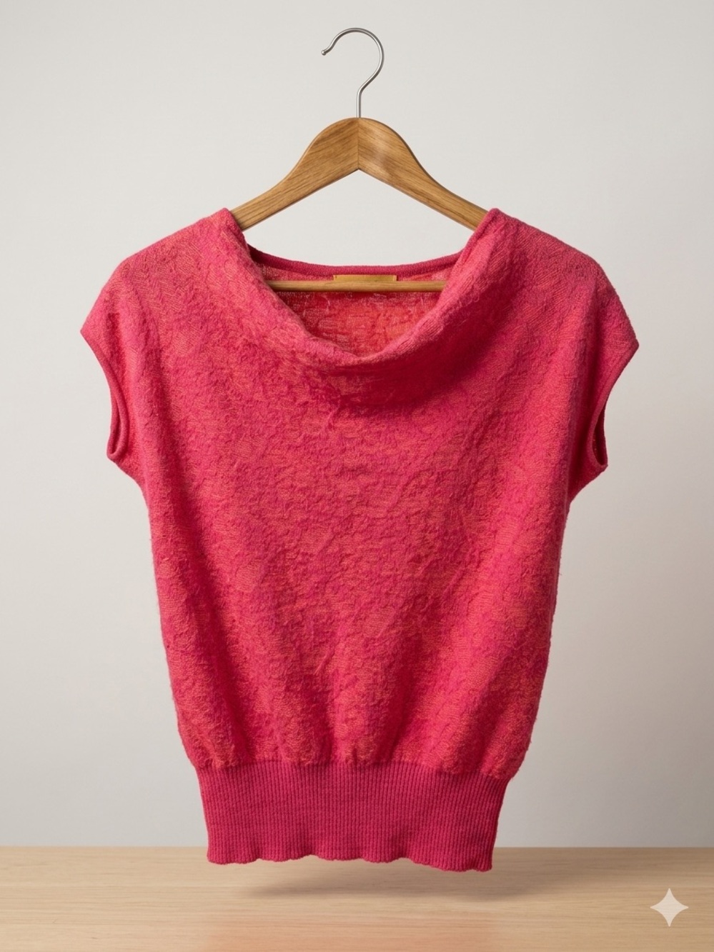 Baby alpaca cowl neck top